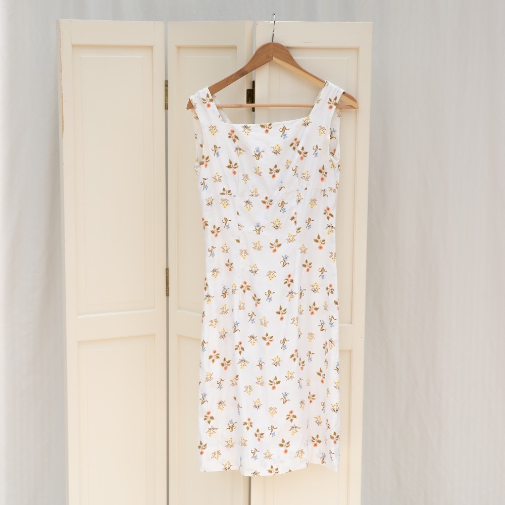 Sleeveless Floral Pencil Dress